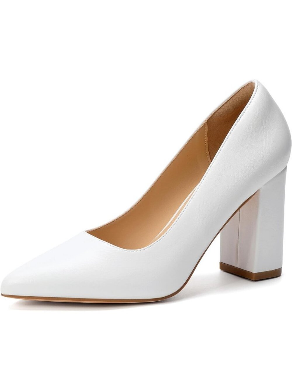 Stylish Women's Closed Toe Chunky Block Heels - Elegant Dress Pumps Shoes